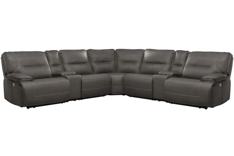 Parker Living Spartacus 7 Piece Modular Power Reclining Sectional with Power Adjustable Headrests