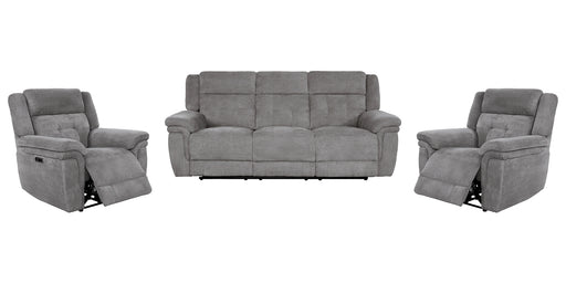 Parker Living Richland - Bristol Grey Power Reclining Sofa and Two Recliners