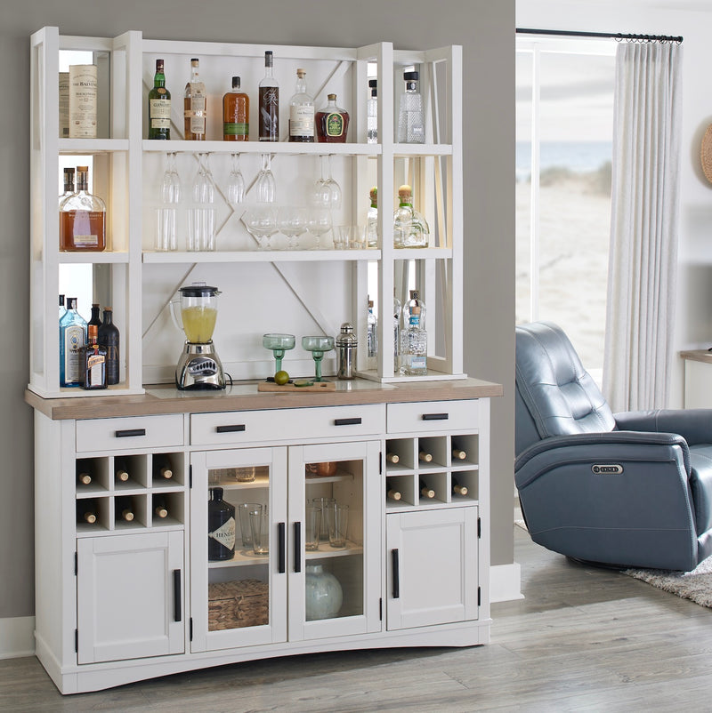 Parker House Americana Modern Dining 66 In. Buffet and Hutch with Quartz Insert