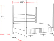 Parker House Escape - Bedroom Queen Poster Bed with Dresser and Mirror