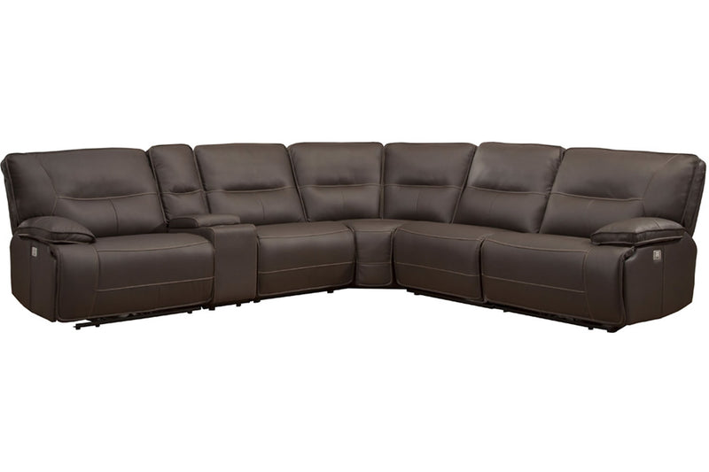 Parker Living Spartacus - Chocolate 6 Piece Modular Power Reclining Sectional with Power Adjustable Headrests