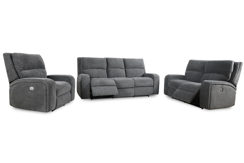 Parker Living Polaris - Bizmark Grey Power Reclining Sofa Loveseat and Recliner