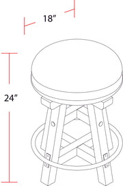 Parker House Lodge Dining Swivel Counter Stool