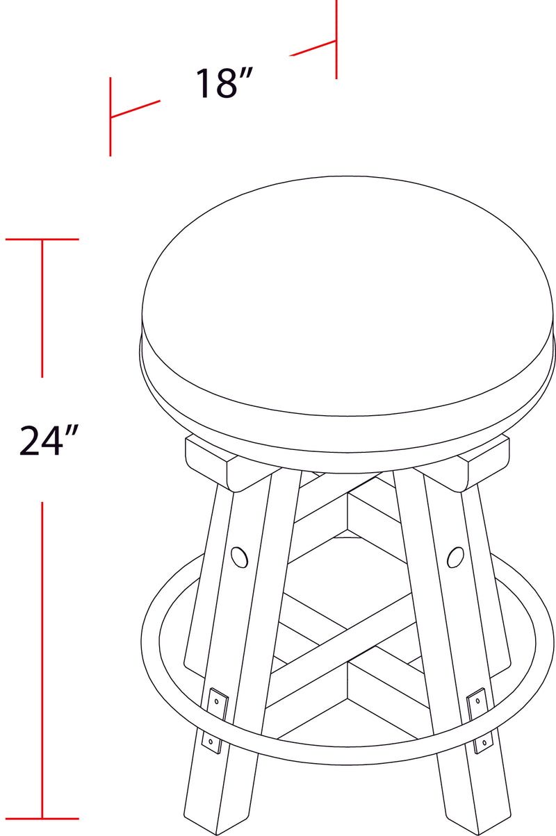 Parker House Lodge Dining Swivel Counter Stool