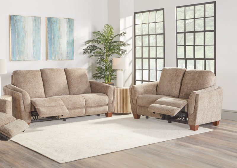 Parker Living Morehead - Biscotti Power Reclining Sofa and Loveseat