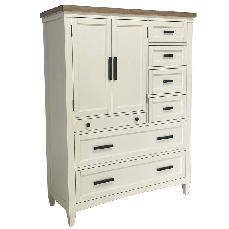 Parker House Americana Modern Bedroom 7 Drawer Door Chest with Workstation
