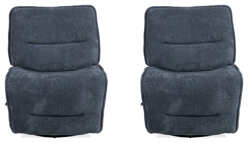 Parker Living Leo - Midnight Blue Armless Recliner Two Pack