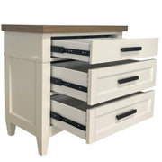 Parker House Americana Modern Bedroom 3 Drawer Nightstand with Charging Station