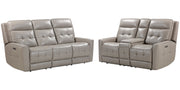 Parker Living Canterbury - Pewter Power Reclining Zero Gravity Sofa and Loveseat
