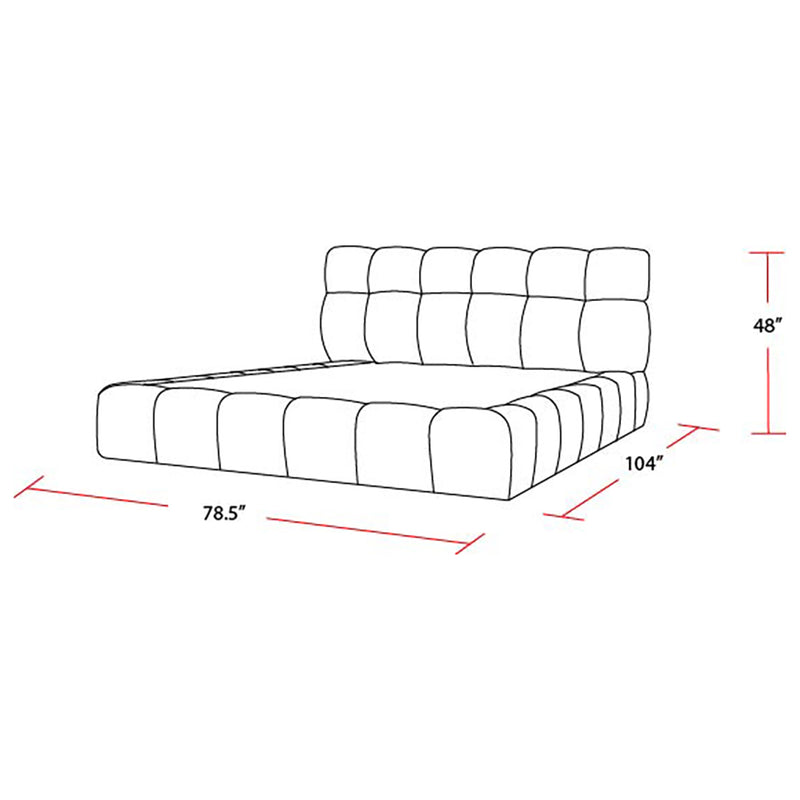 Parker Living Sleep Escape - Fluffy River Rock Queen Upholstered Bed