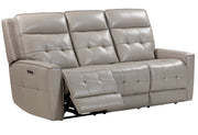 Parker Living Canterbury - Pewter Power Reclining Zero Gravity Sofa