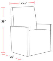 Parker House Pure Modern Dining Upholstered Caster Chair