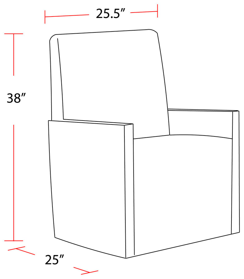 Parker House Pure Modern Dining Upholstered Caster Chair