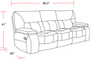 Parker Living Chapman - Kona Manual Reclining Sofa and Loveseat - MCHA-32-KON
