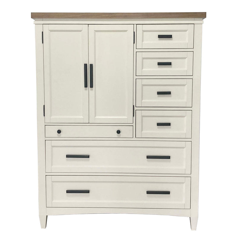 Parker House Americana Modern Bedroom 7 Drawer Door Chest with Workstation