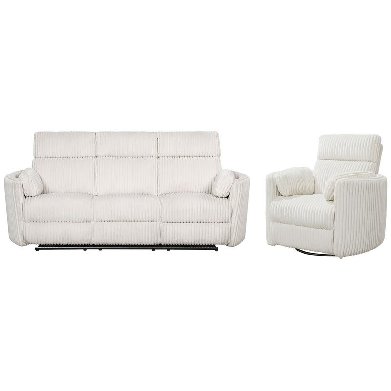 Parker Living Radius - Mega Ivory Power Reclining Sofa and Recliner