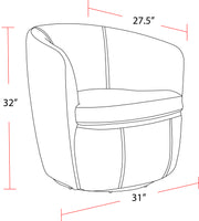 Parker Living Barolo - Vintage Caramel 100% Italian Leather Swivel Club Chair