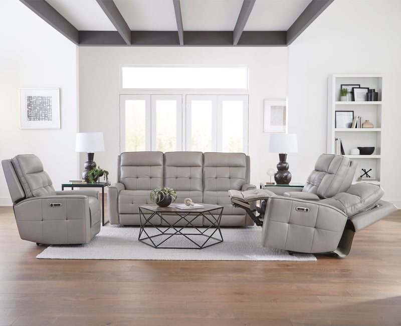 Parker Living Canterbury - Pewter Power Reclining Zero Gravity Sofa