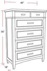 Parker House Americana Modern Bedroom 6 Drawer Chest