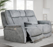 Parker Living Linus - Hudson Grey Power Reclining Sofa Loveseat and Recliner