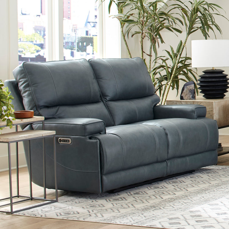 Parker Living Whitman - Verona Azure - Powered By Freemotion Power Reclining Sofa Loveseat and Recliner