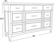 Parker House Americana Modern Bedroom 9 Drawer Dresser