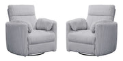 Parker Living Radius - Mega Grey Power Swivel Glider Recliner Two Pack