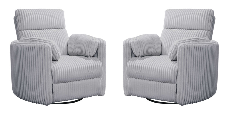 Parker Living Radius - Mega Grey Power Swivel Glider Recliner Two Pack