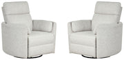 Parker Living Radius - Natural Beauty Quartz Power Swivel Glider Recliner Two Pack