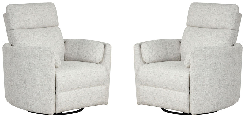 Parker Living Radius - Natural Beauty Quartz Power Swivel Glider Recliner Two Pack