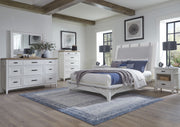 Parker House Americana Modern Bedroom Queen Platform Bed 2 Nightstands Dresser with Mirror and Chest
