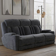 Parker Living Dalton - Lucky Charcoal Power Reclining Sofa with Drop Down Table