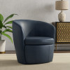 Parker Living Barolo - Vintage Navy 100% Italian Leather Swivel Club Chair
