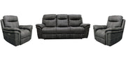Parker Living Mason - Charcoal Power Reclining Sofa and Two Recliners