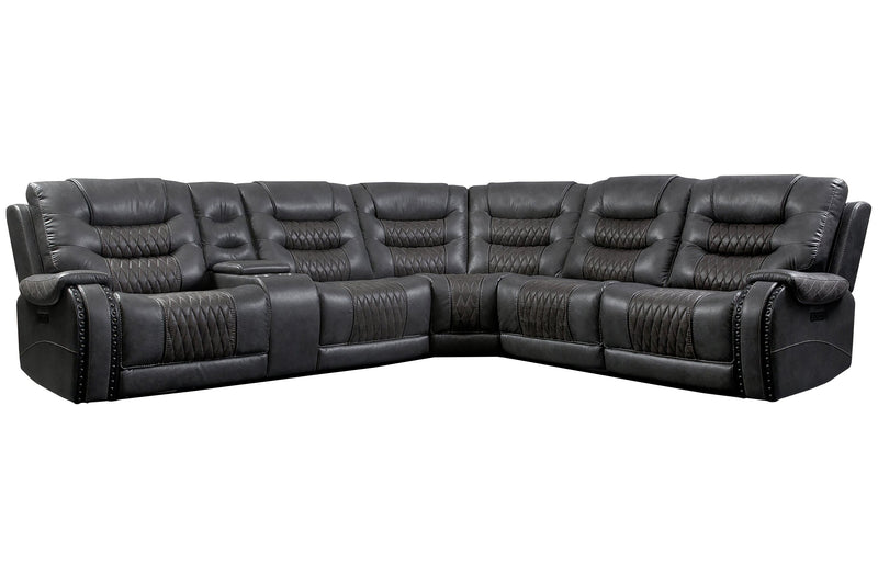 Parker Living Outlaw - Stallion 6 Piece Modular Power Reclining Sectional with Drop Down Table