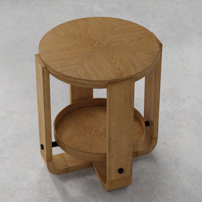 Parker House Escape Round End Table with Shelf