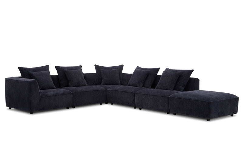 Parker Living Recess - Reptile Blue 6 Piece Modular Sectional