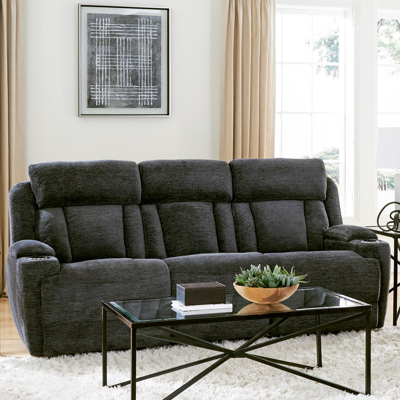 Parker Living Dalton - Lucky Charcoal Power Reclining Sofa and Loveseat