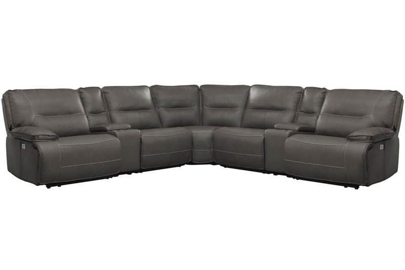Parker Living Spartacus 7 Piece Modular Power Reclining Sectional with Power Adjustable Headrests