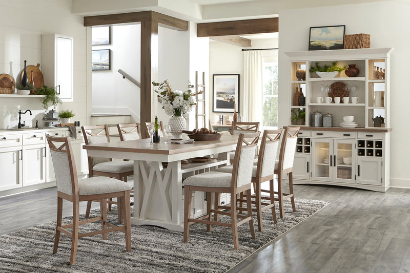 Parker House Americana Modern Dining 72 In. Island Counter-Height Extendable Dining Table