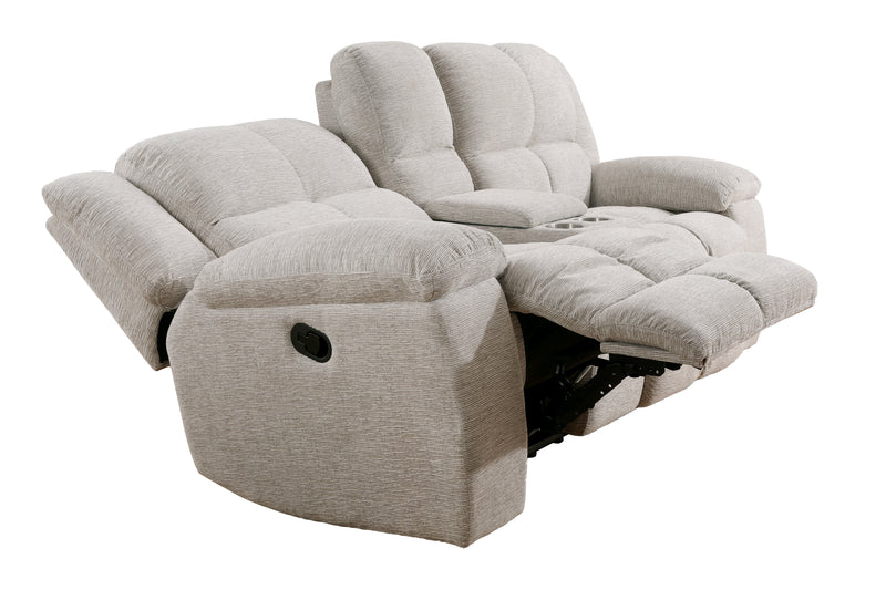 Parker Living Buster - Opal Taupe Manual Reclining Console Loveseat