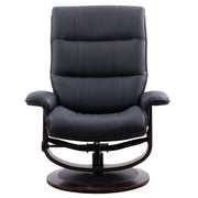 Parker Living Knight - Black Manual Reclining Swivel Chair and Ottoman