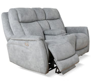 Parker Living Linus - Hudson Grey Zero Gravity Power Reclining Console Loveseat