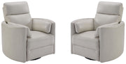 Parker Living Radius - Florence Ivory - Powered By Freemotion Cordless Power Swivel Glider Recliner Two Pack