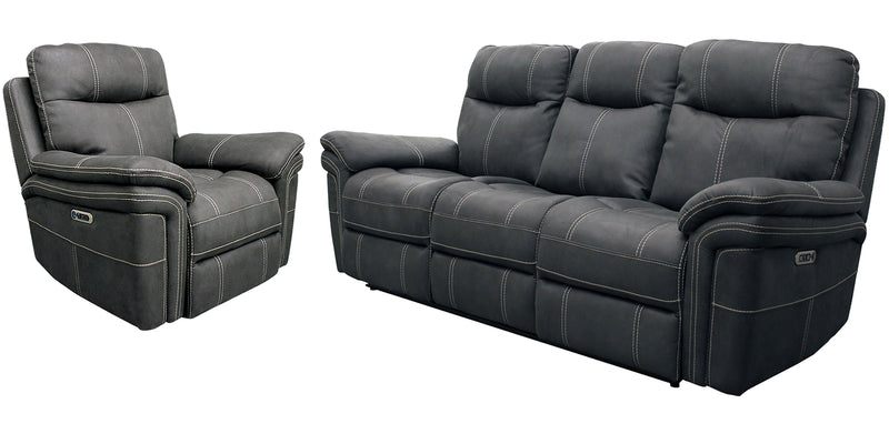 Parker Living Mason - Charcoal Power Reclining Sofa and Recliner