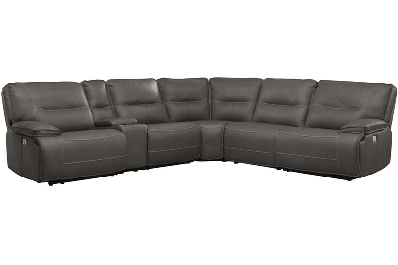Parker Living Spartacus - Haze 6 Piece Modular Power Reclining Sectional with Power Adjustable Headrests