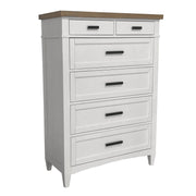 Parker House Americana Modern Bedroom King Platform Bed 2 Nightstands Dresser with Mirror and Chest