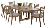 Parker House Escape - Dining 84" Rectangular Table with 8 ladderback chairs