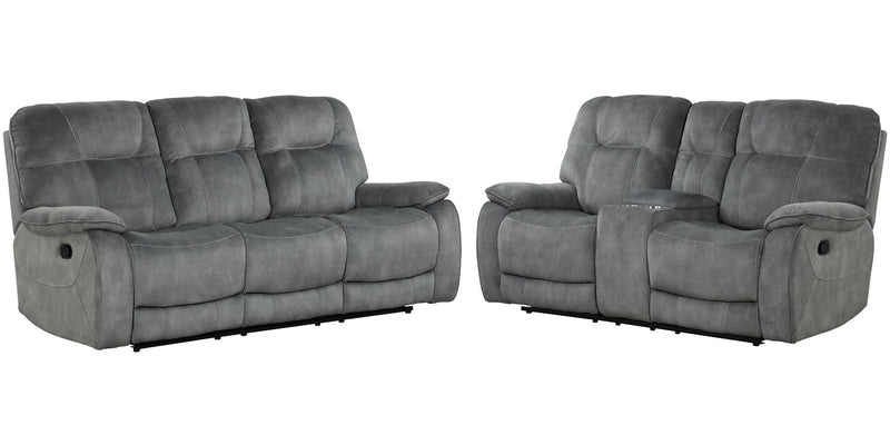 Parker Living Cooper - Shadow Grey Manual Reclining Sofa and Loveseat