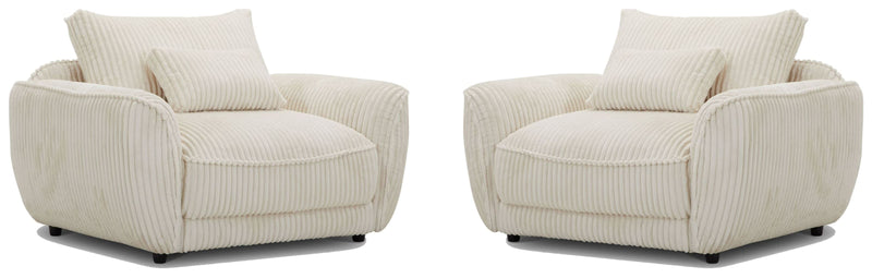 Parker Living Utopia - Mega Ivory Chair and A Half with Lumbar Pillow Two Pack